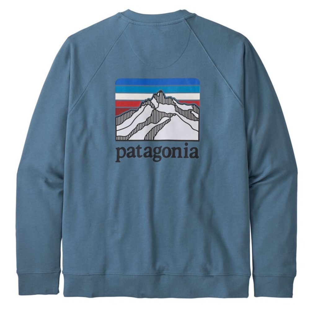 Men’s Blue Patagonia Organic Cotton Crew Sweatshirt in Size Large